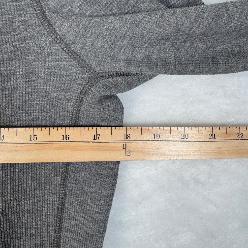 Vtg Abercrombie & FitchWaffle Knit Thermal Large Grey Muscle Fit Long Sleeve Men - Picture 6 of 7